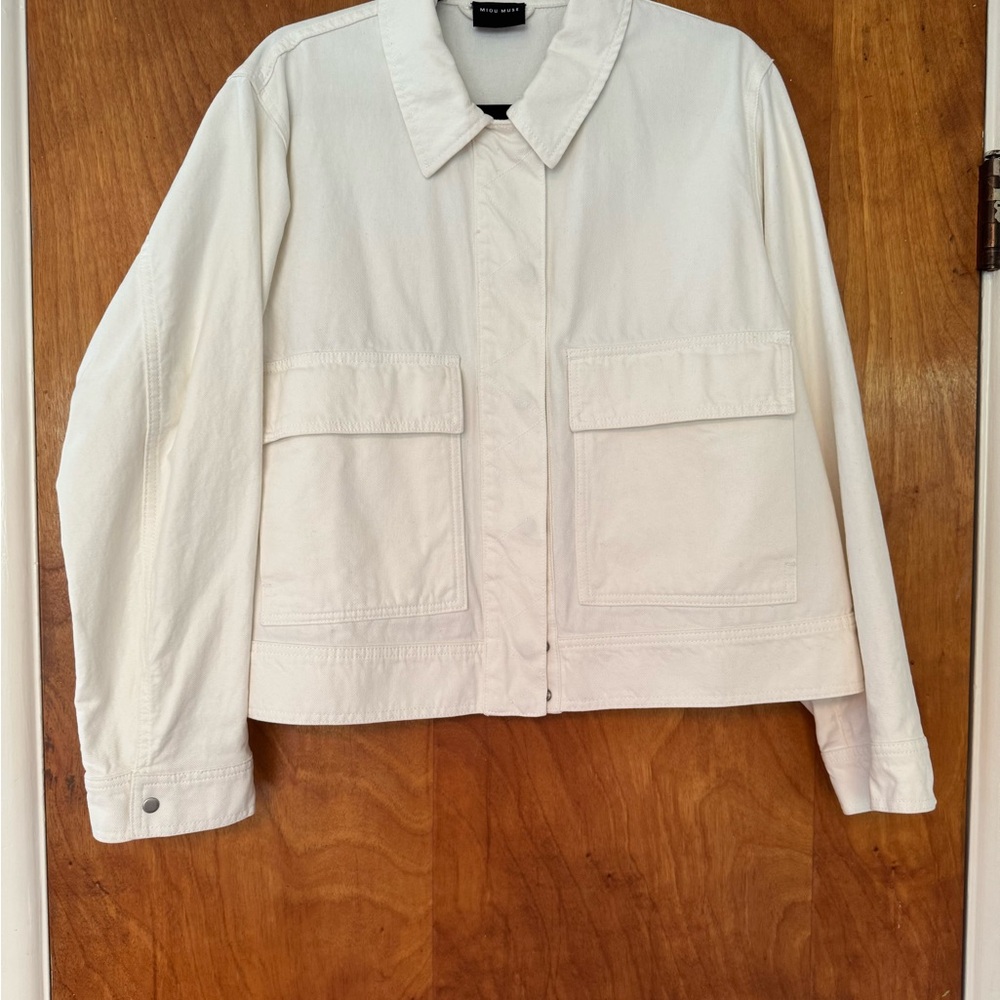Crop Utility Jacket in Cream by A New Day
